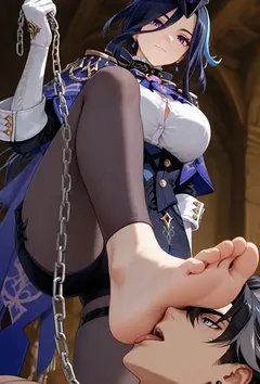 漂亮女孩脚下的爬行动物